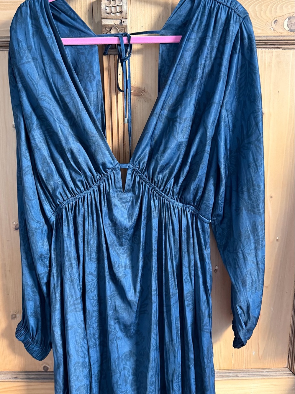 NWOT Free People Navy Blue Dress with V-Neck